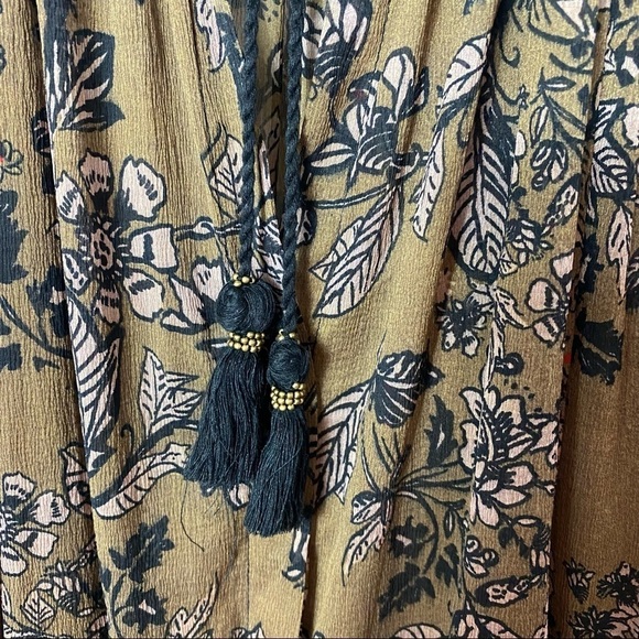 Free People Hendrix Floral Blouse Boho Tunic Sz S - Picture 6 of 12